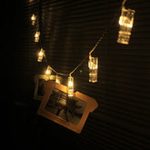 1,5 m lange Lichterkette mit 10 LED-Fotoclips – Warmweiß, batteriebetrieben, für Weihnachts-, Party- und Hochzeitsdekoration